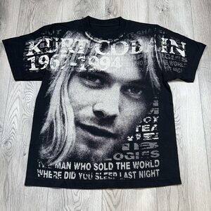 Vintage Kurt Cobain All Over Print T-Shirt
